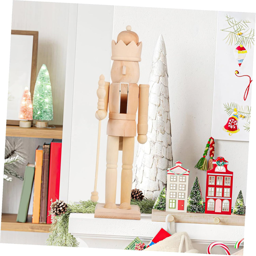 Garneck Selbstgemacht Nussknacker Holz Rohling 38cm Unbemalt Weihnachtsdeko Bastelset Für Kreative H