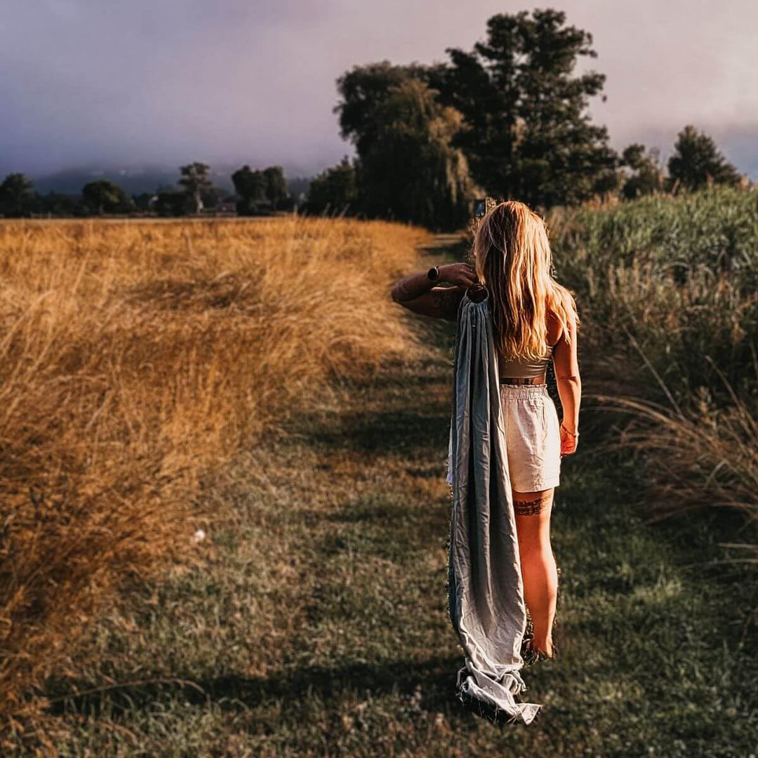 Hoppediz Ring-Sling, Baby-Tragetuch ab Geburt, 100% kbA-Baumwolle, Design Elba Elba 2,00 x 0,70 m, E