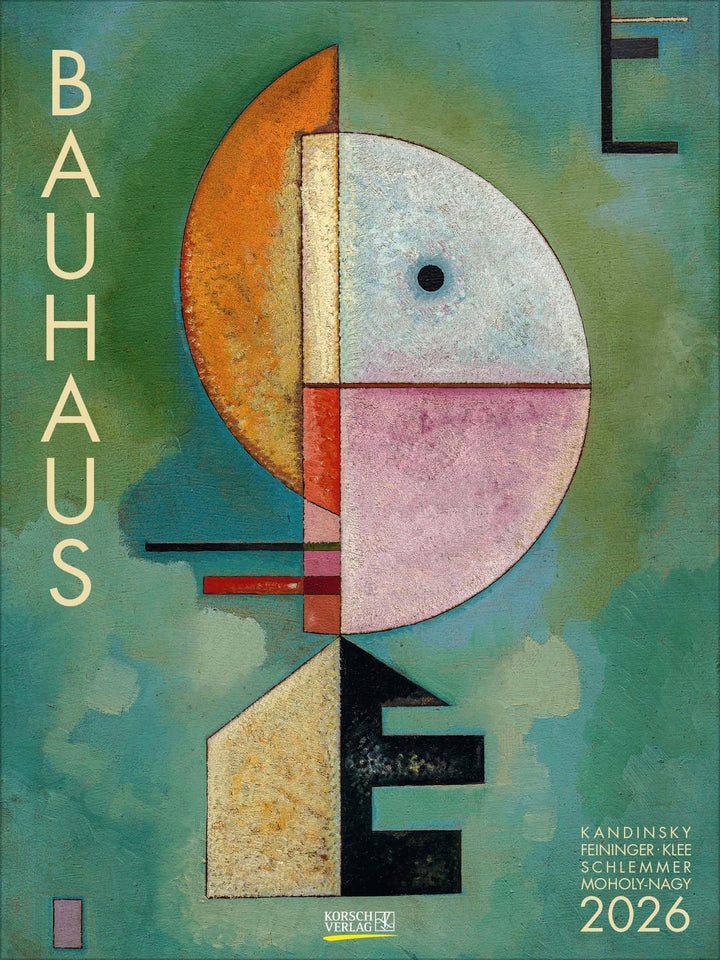 Bauhaus 2026: Grosser Kunstkalender. Hochwertiger Wandkalender mit Meisterwerken des Bauhaus Stils.