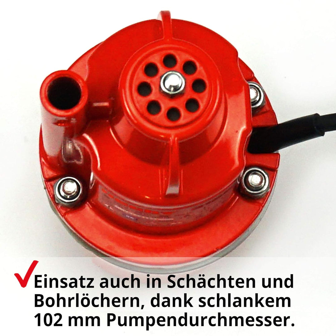 HECHT Tiefbrunnenpumpe – 600 Watt / 230v -240 v – 70 m Förderhöhe – 1400 l/h Fördermenge Wasser – Me