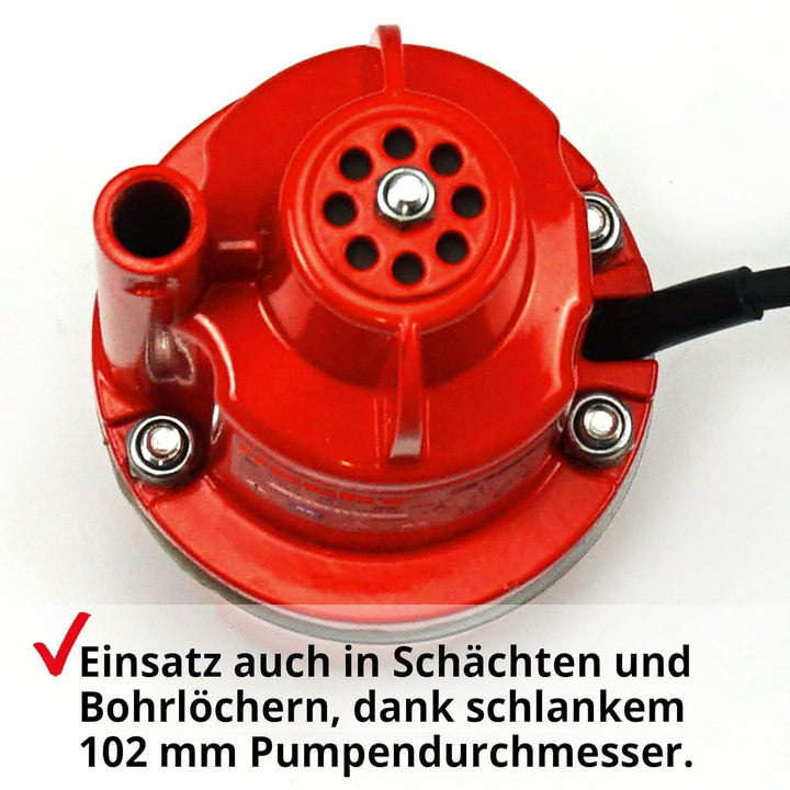 HECHT Tiefbrunnenpumpe – 600 Watt / 230v -240 v – 70 m Förderhöhe – 1400 l/h Fördermenge Wasser – Me