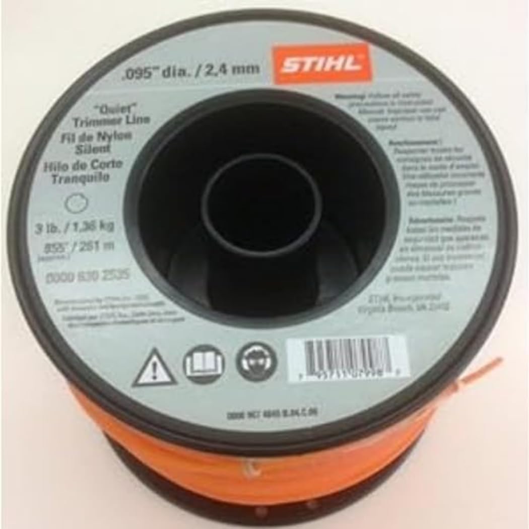 STIHL 0000 930 2535 Mähfaden Trimmerfaden Rund 2,4mm x 253 Meter in der Farbe Orange