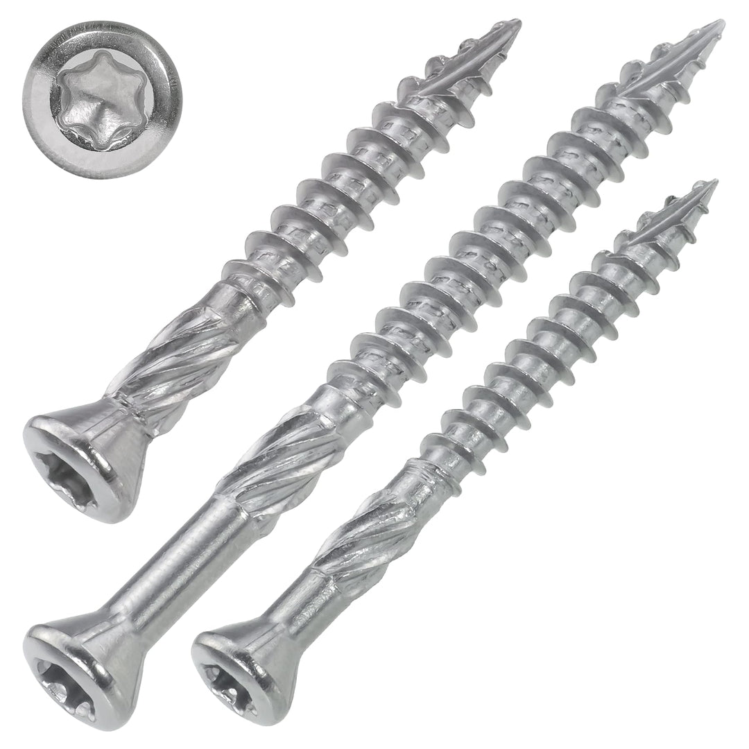 SCREW REBEL Terrassenschrauben 5 x 100 mm - 200 Stück - Edelstahl gehärtet martensitisch mit Zulassu