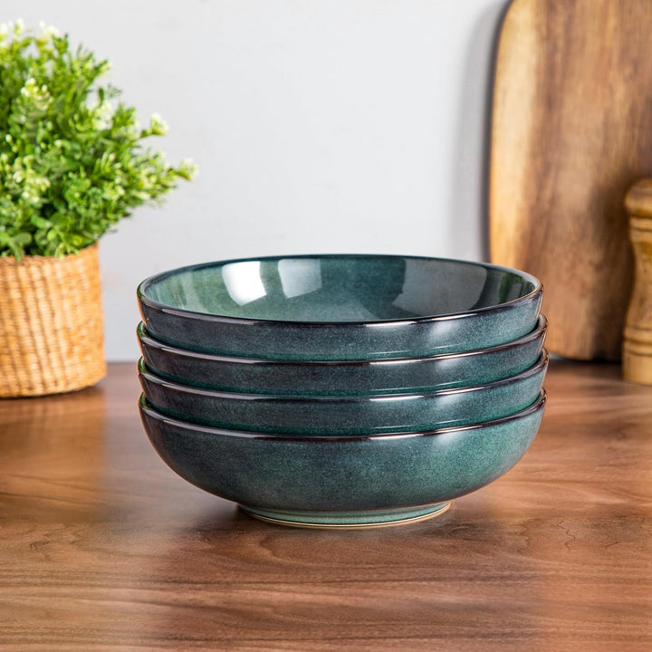 vancasso Stern Suppenteller 4er Set, 1140 Ml grossen Pastateller, Spaghetti Tiefteller, Nudelschalen