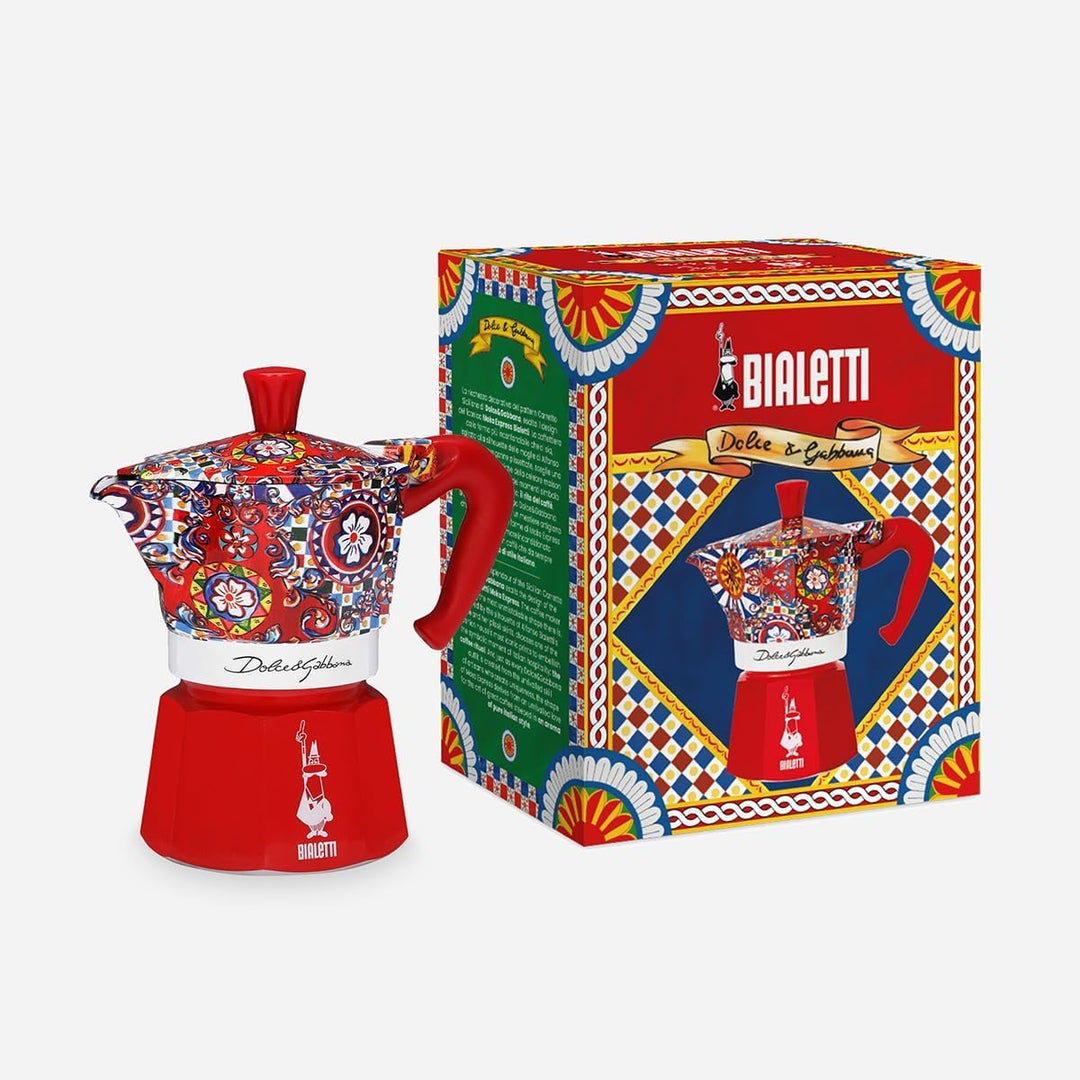 Cafetière italienne Bialetti Moka Express 0005327 3 Tasses D et G Rouge 通常 Mehrfarbig, 通常 Mehrfarbig