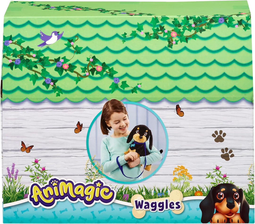 Animagic Waggles - Dackel - Interaktives Kuscheltier Für Kinder ab 2 Jahren - Lustig Plüschtier Spie