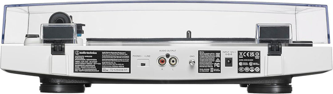 Audio-Technica LP3XBTWH Kabelloser Automatischer Plattenspieler Weiss White Bluetooth Single, White