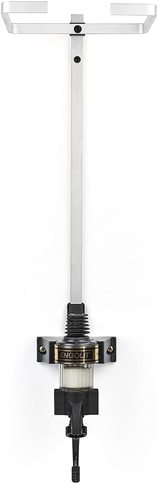 ENGOLIT 4,5 Liter Flaschenhalter, Made in Germany - Wandhalterung eckig für Jim Beam Flasche, inkl.