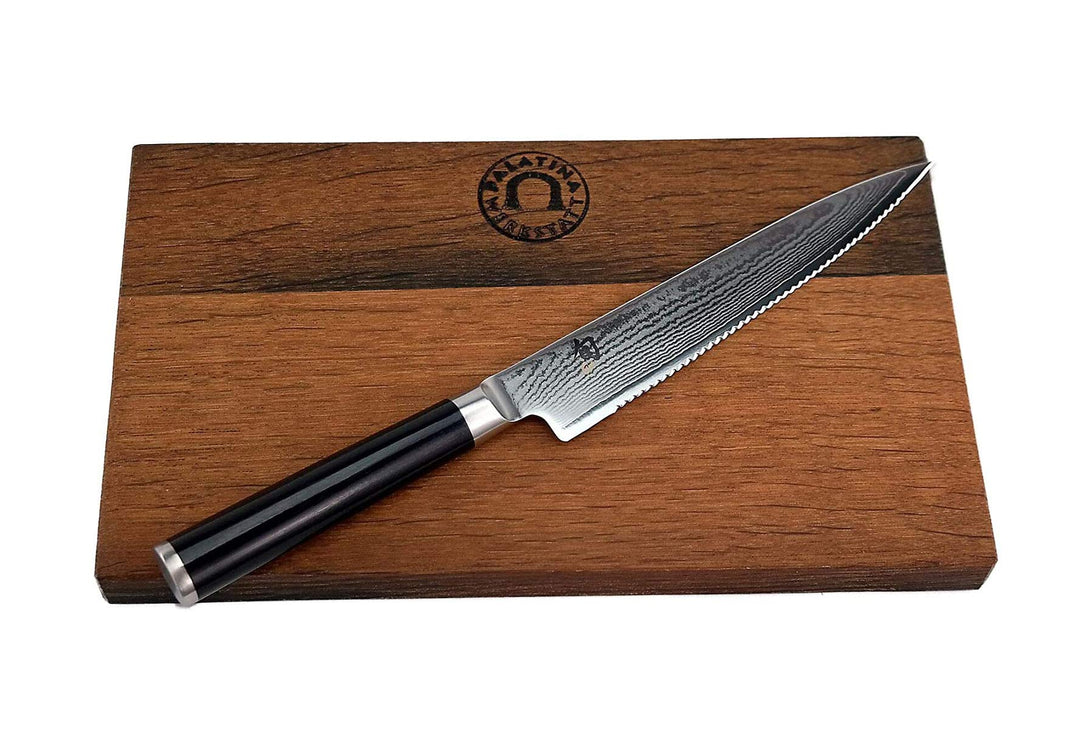 Kai Shun DM-0722 Tomatenmesser 15 cm mit Wellenschliff – Damastmesser Premium Küchenmesser für präzi