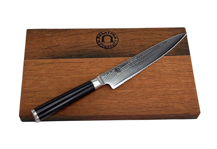 Kai Shun DM-0722 Tomatenmesser 15 cm mit Wellenschliff – Damastmesser Premium Küchenmesser für präzi