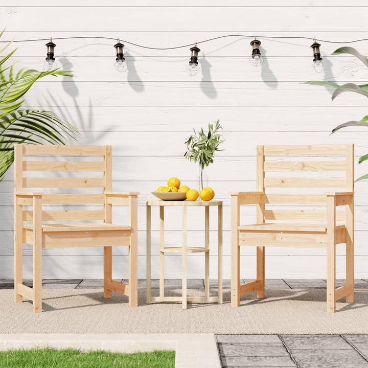 vidaXL Gartenstühle 2 STK., Gartenstuhl mit Rückenlehne Armlehnen, Gartensessel Terrassenstuhl Holzr