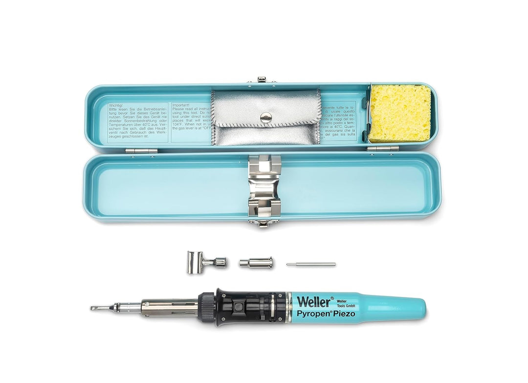 Weller Pyropen Piezo Gaslötkolben 500°C 2h inkl. Gasflasche, inkl. Lötspitze, inkl. Piezozünder