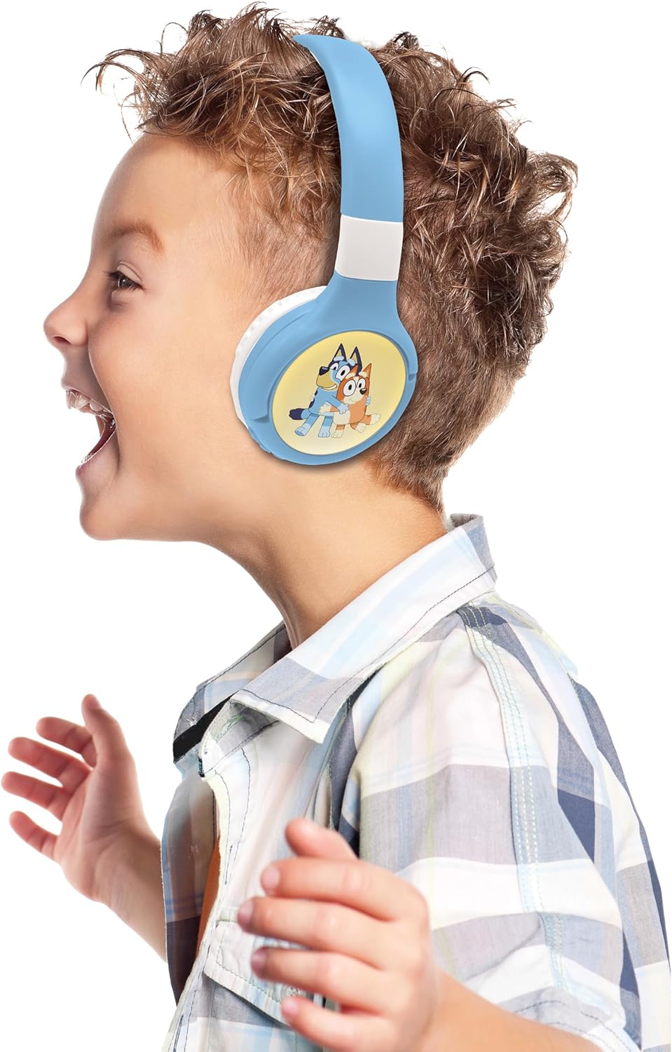 Lexibook, Bluey, 2-in-1 Bluetooth- und kabelgebundenes Headset, bequem und faltbar mit Lautstärkebeg