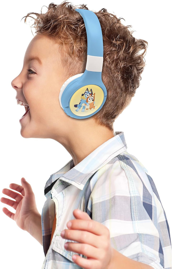 Lexibook, Bluey, 2-in-1 Bluetooth- und kabelgebundenes Headset, bequem und faltbar mit Lautstärkebeg