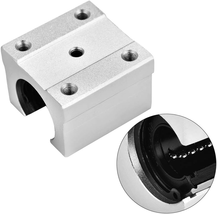 Dioche 4 Stück SBR16UU 16 Mm Offener Kastentyp Aluminium-Linearlager-Gleitblock CNC Aluminium Offene