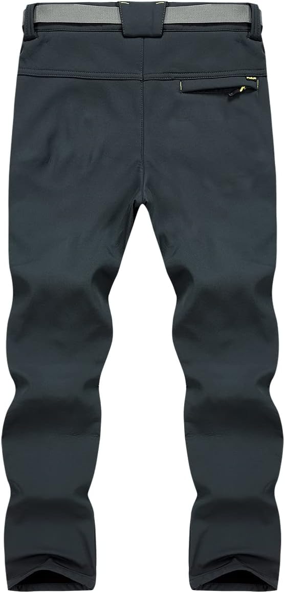 CARWORNIC Herren Wanderhose Wasserdicht Skihose Softshellhose Trekkinghose 36W / 32L #2 Grau-blau, 3