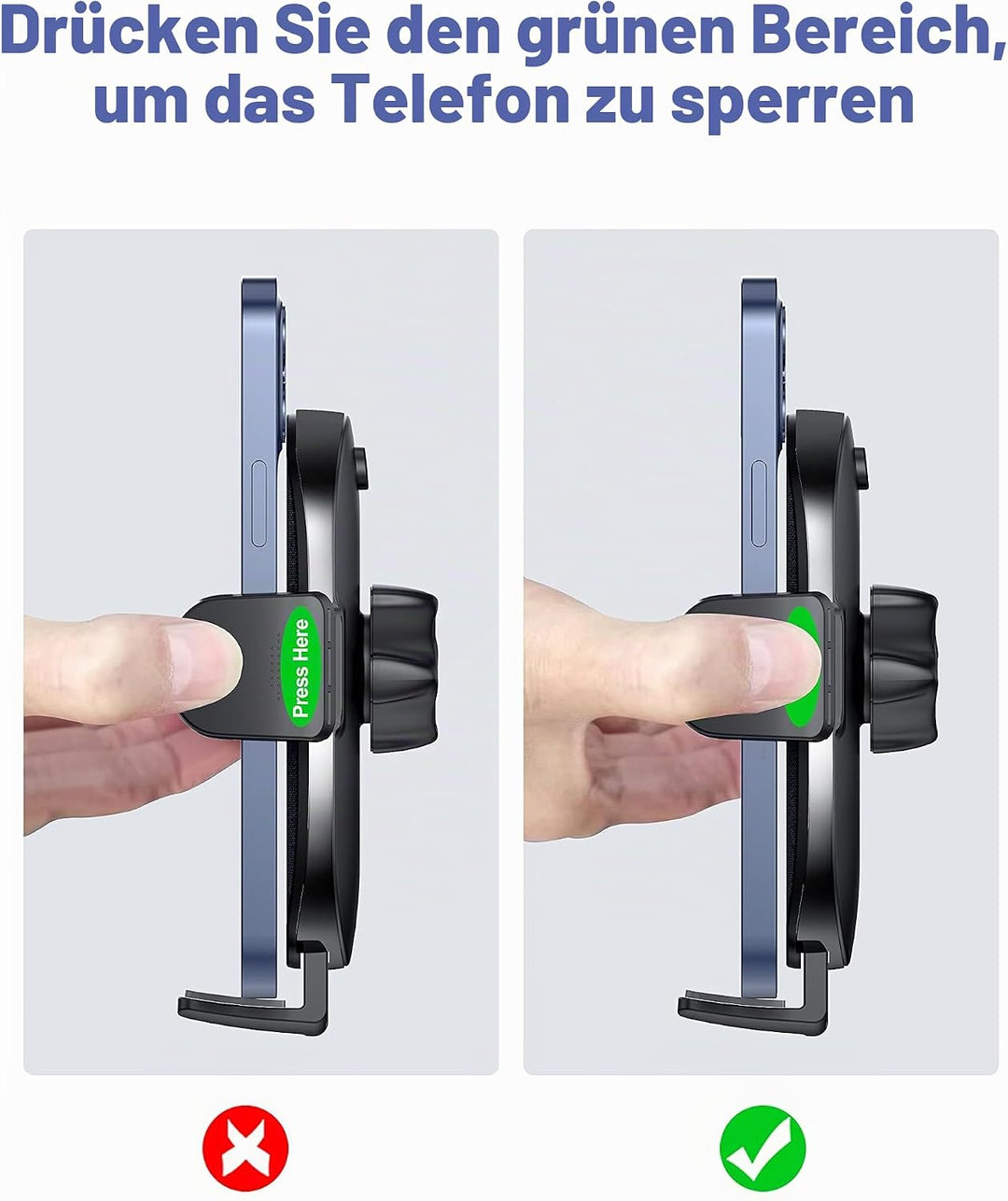 Handyhalterung für Auto, Handyhalterungen, um 360 Grad drehbarer Handyhalter mit starkem klebrigem S