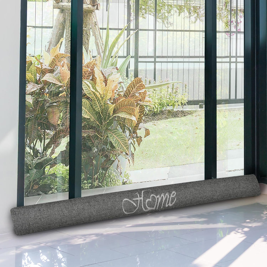 Beautissu 2er Set Zugluftstopper 120 cm lang Tuuli HO - Windstopper als Türvorleger, Haustür Rolle u