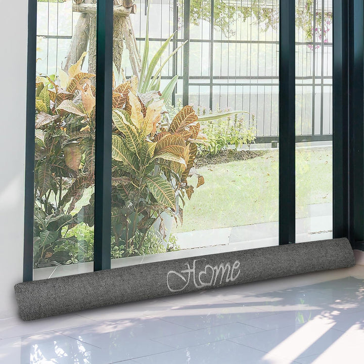 Beautissu 2er Set Zugluftstopper 90 cm lang Tuuli HO - Windstopper als Türvorleger, Haustür Rolle un