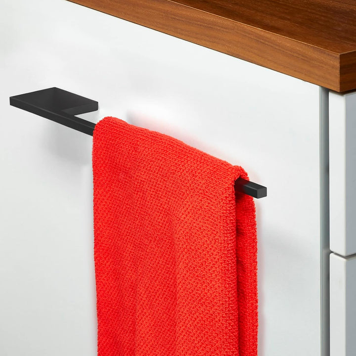 SOTECH Aluminium Handtuchhalter PARAT (400 x 50 x 10 mm, BA 64 mm, schwarz matt) Küchen Handtuchhake