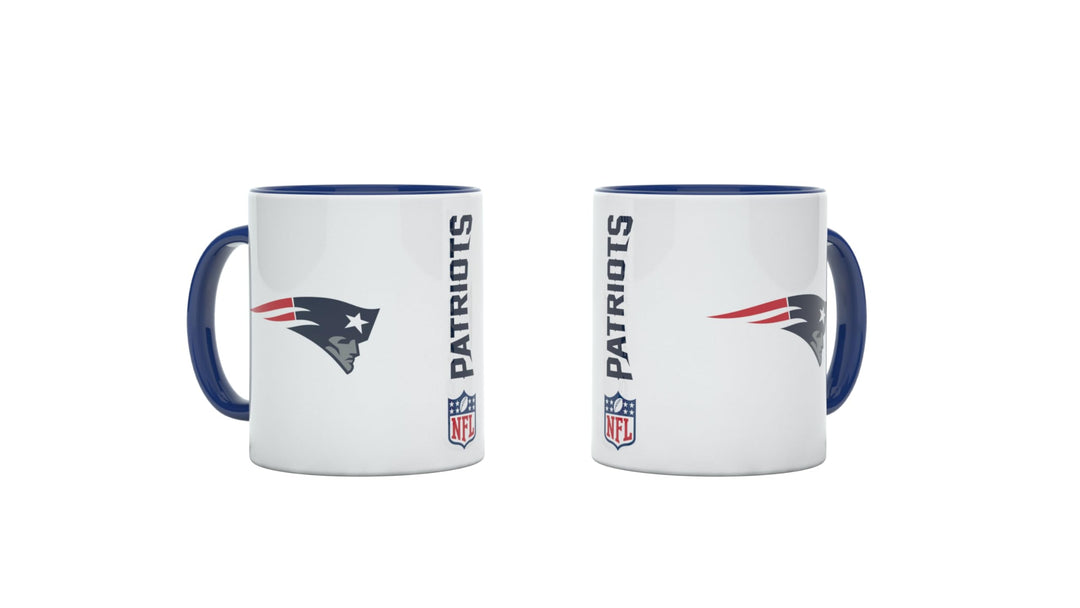 NFL New England Patriots Kaffeebecher Kaffeetasse Tasse 11oz 325ml Double Logo