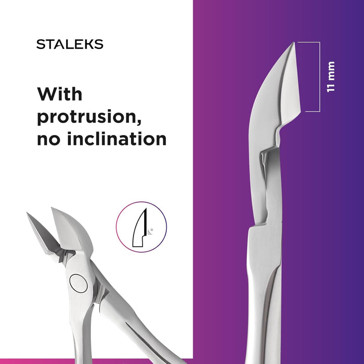 K-00 Profi Hautzange Staleks Länge 11cm Schnitt 1,2cm Lederschutzhülle