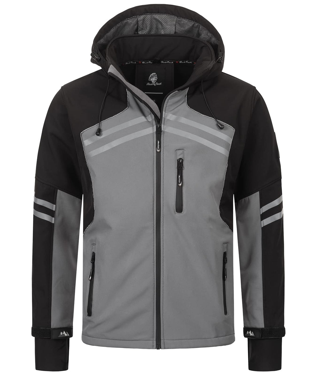 Rock Creek Herren Softshell Jacke Outdoor H-285 S Grau, S Grau
