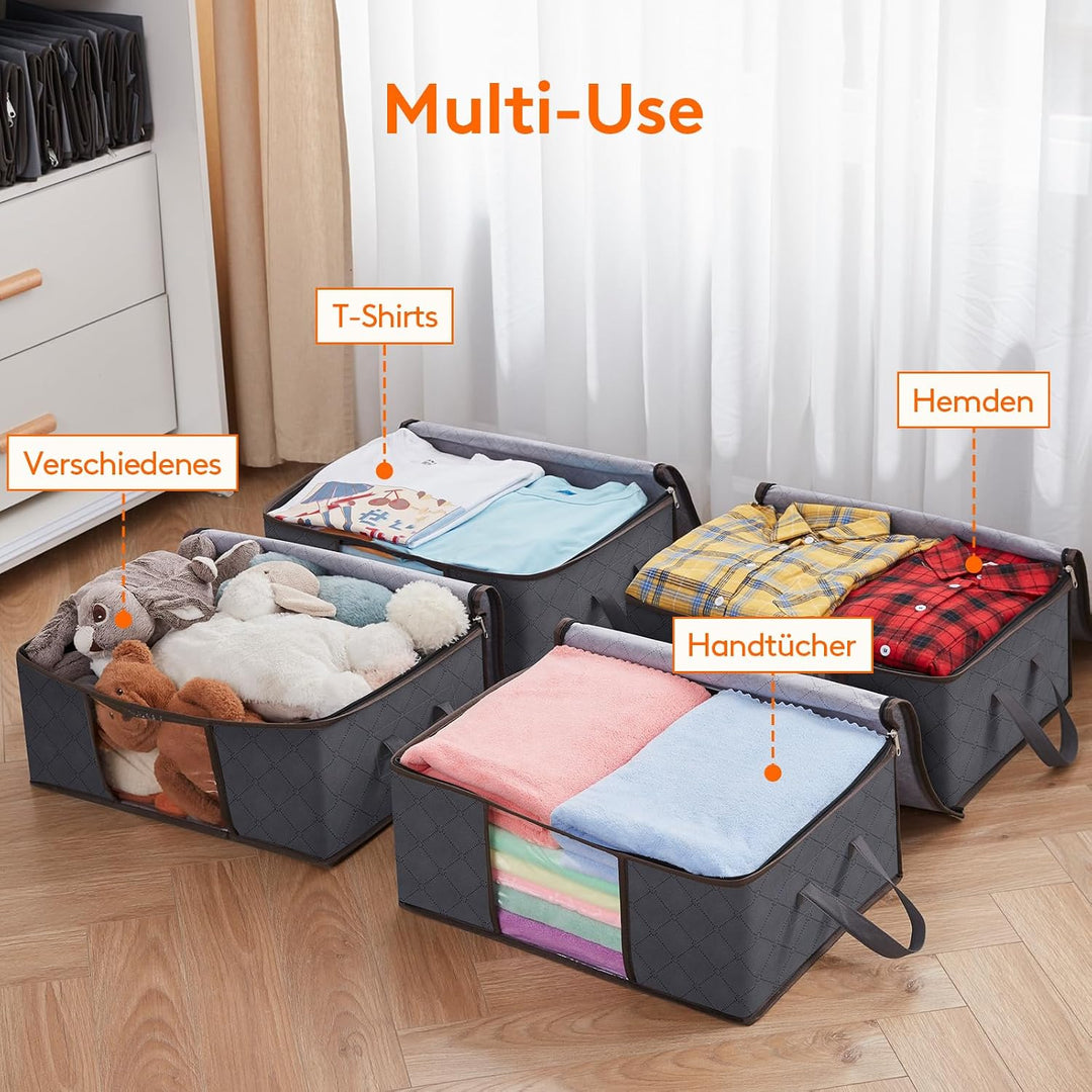 Lifewit 18 Stück 35L Aufbewahrungstasche, Unterbett Aufbewahrungsbox Kleideraufbewahrung, Faltbare U