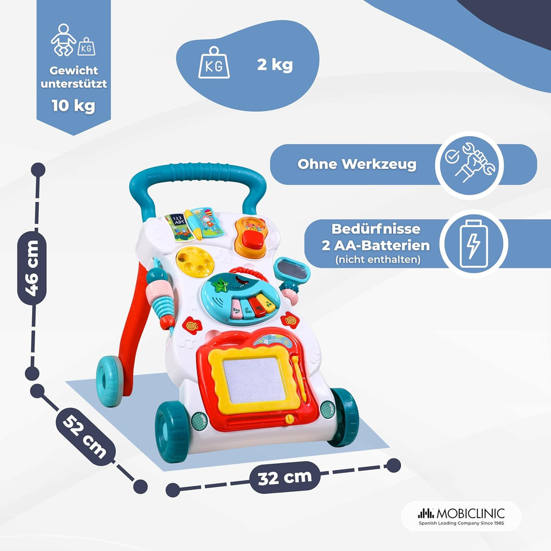 Mobiclinic®, Lauflernwagen, mit Musik und Lichtern, Einstellbare Geschwindigkeit, Herausnehmbare Spi