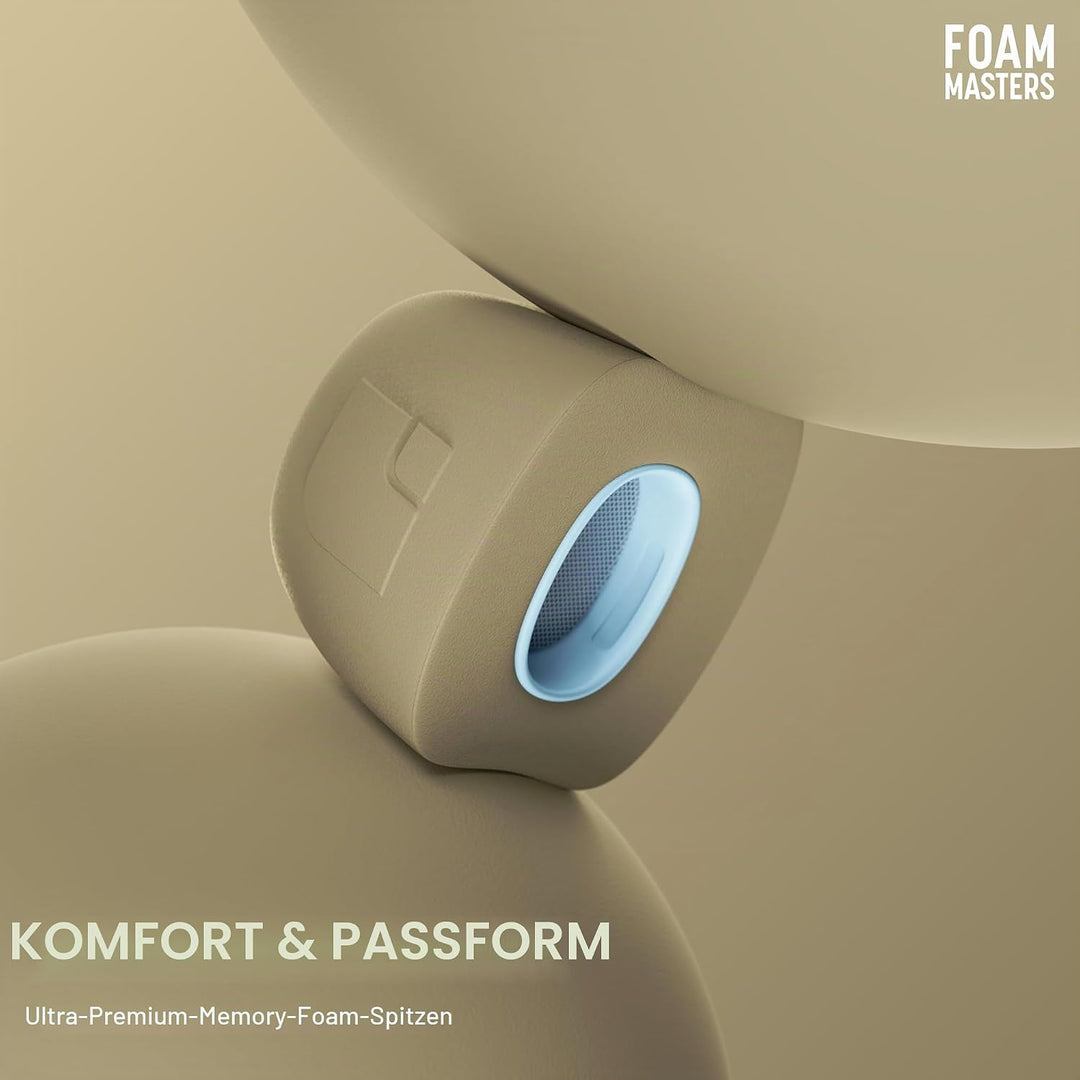 Foam Masters Ultra-Premium-Ohrstöpsel aus Memory-Schaum für AirPods Pro 1. und 2. Generation, 3 Paar