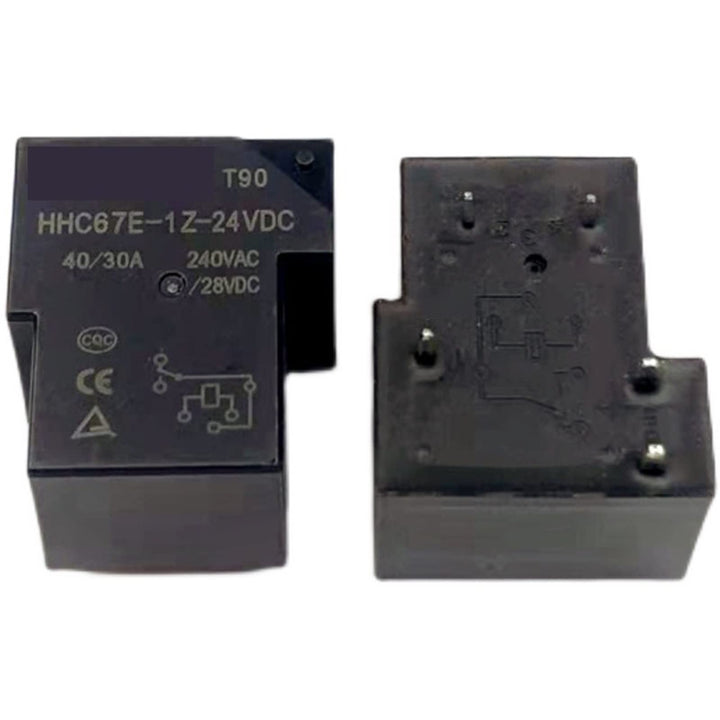 WEITOL 5PCS Relais HHC67E-1Z-12VDC HHC67E-1Z-24VDC 30A/40A 5PIN 12VDC 24VDC (Size : HHC67E-1Z-12VDC