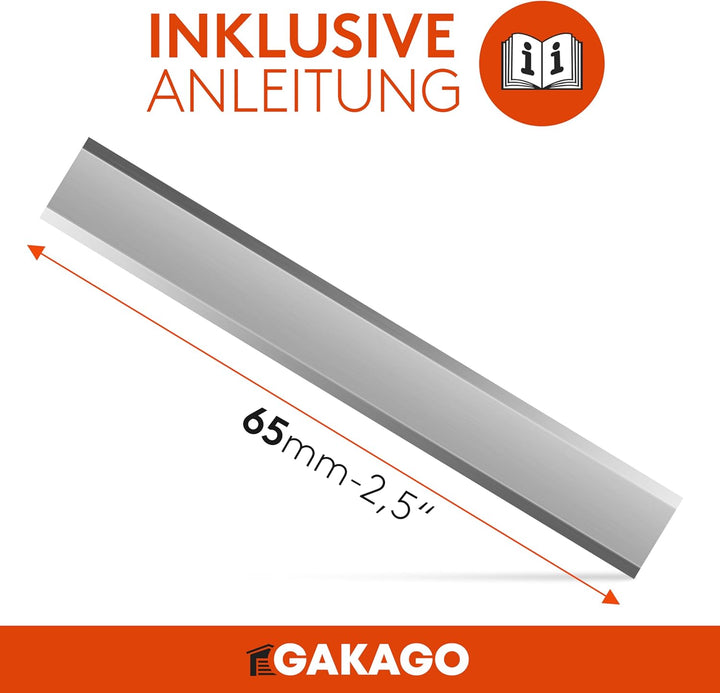 Ersatzklinge Kraft-Schaber (2er Pack) - Hochwertige 65mm Ziehklinge aus langlebigen Wolframcarbid fü