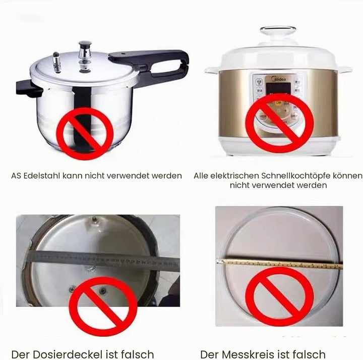 Schnellkochtopf Dichtungsring, Ersatzdichtung Silikon O-Ring Ersatzzubehör für Schnellkochtopf(20cm)