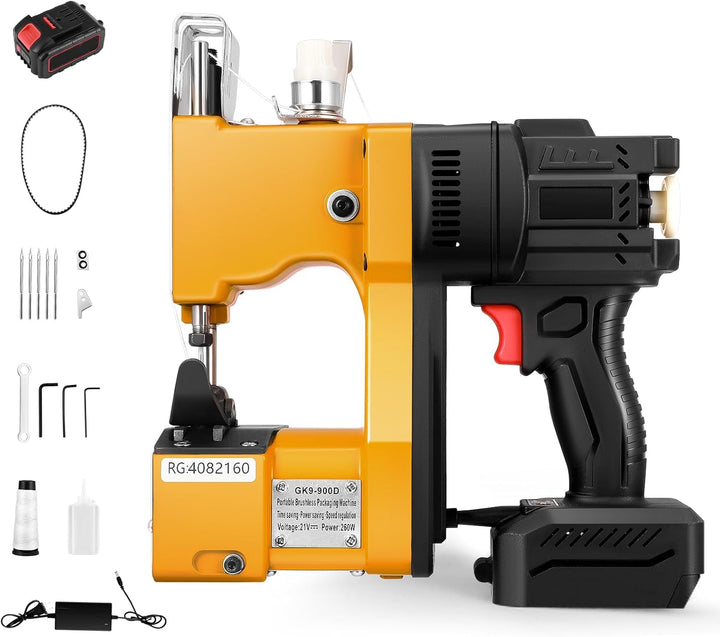 Tanniws Nähmaschine mit Akku Handnähmaschine 50000mAh 21V Elektrisch Sacknähmaschine Tragbares Beute