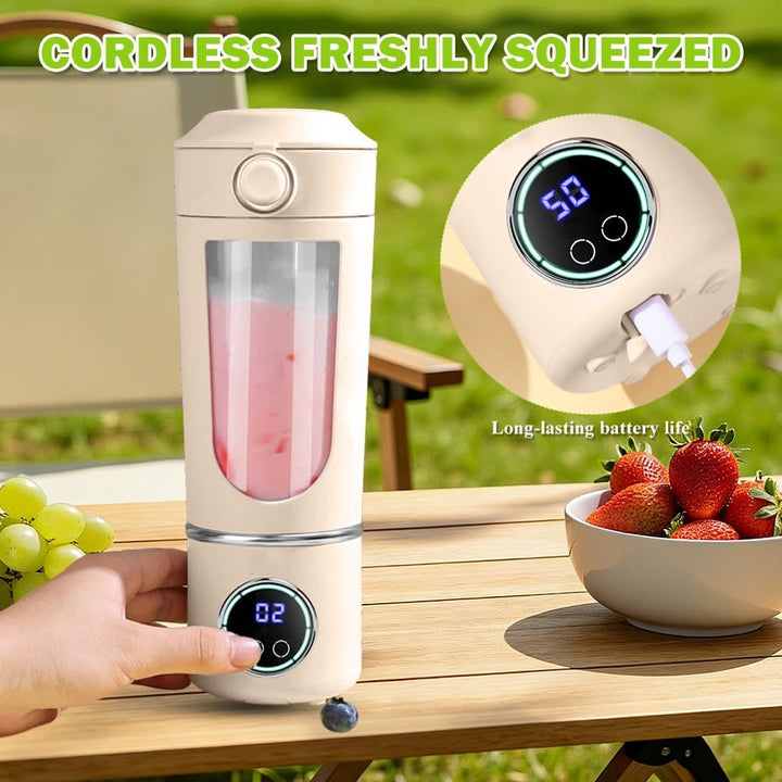 Tragbarer Mixer, Mini Standmixer Blender, 700ml Tragbarer Mixer Smoothie Maker, With 12 Stainless St