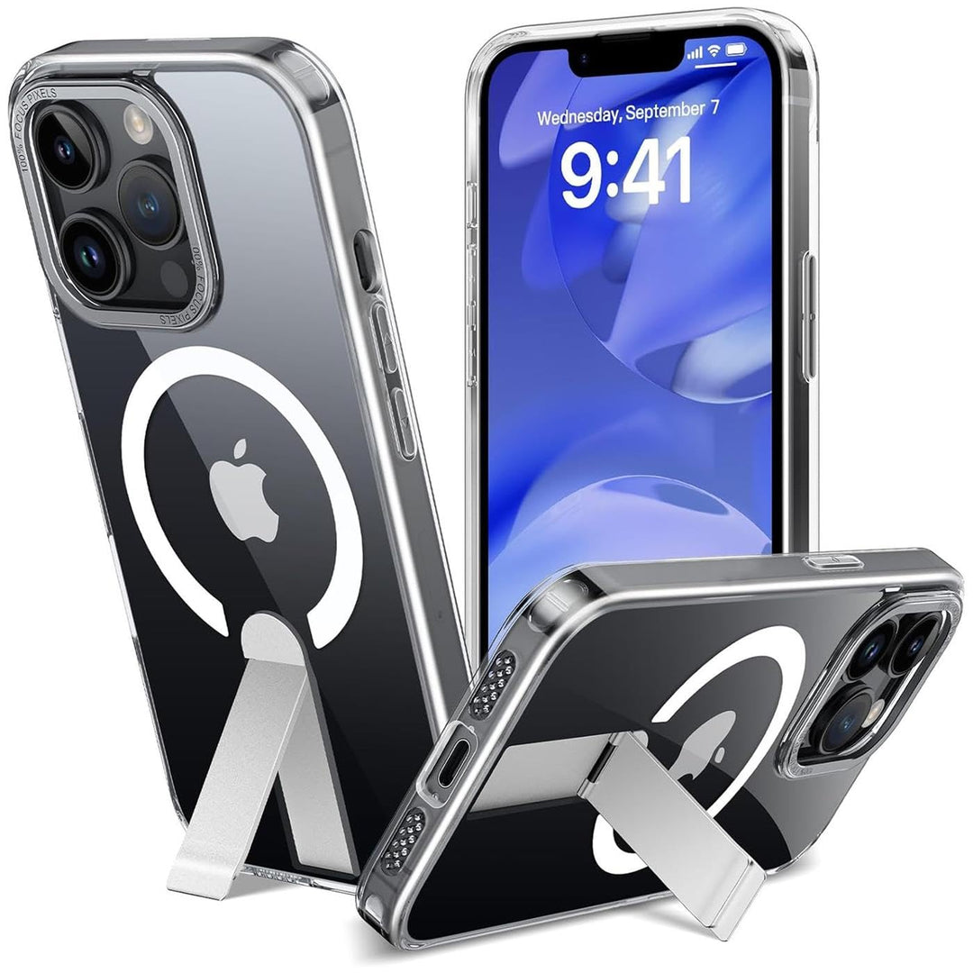 Verco Handyhülle für iPhone 13 Pro Max Hülle, Kompatibel mit Magsafe Metall Ständer Magnetisch Kamer