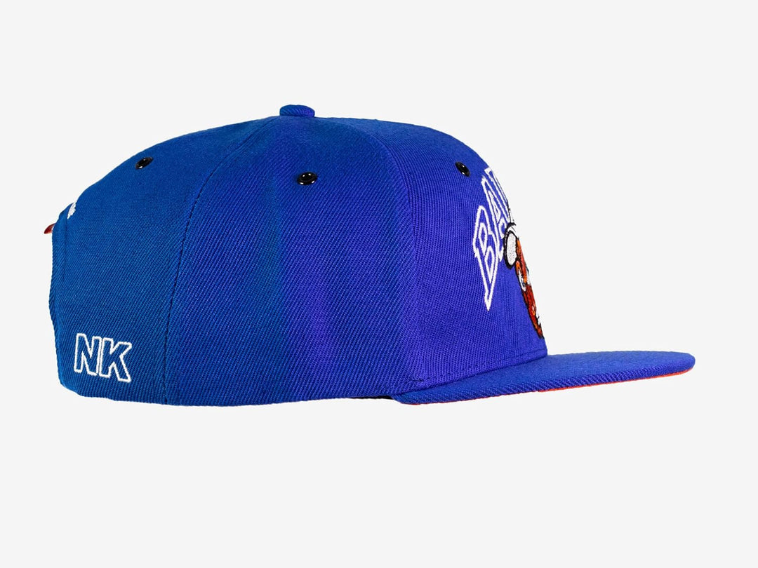 Nebelkind Snapback Cap Ballin' Blau Orange Basketball-Comic-Figur Grössenverstellbar Unisex One Size
