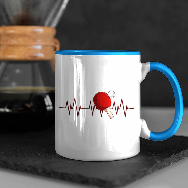 Lustige Tischtennis-Tasse - Das ideale Geschenk für Tischtennisspieler (Blau), Blau