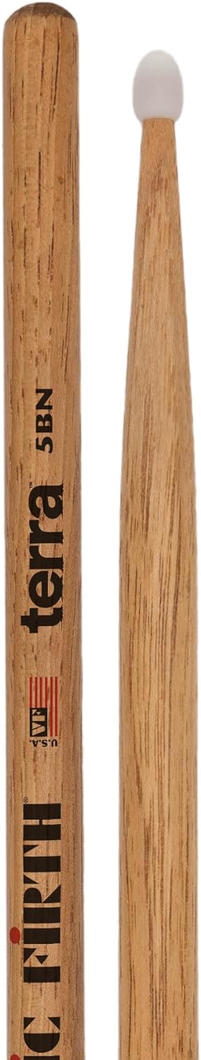 Vic Firth - American Classic® Terra Serie Trommelstöcke 5BTN - American Hickory - Nylonspitze - 4 Pa