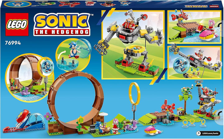 LEGO 76994 Sonic The Hedgehog Sonics Looping-Challenge in der Green Hill Zone, Baubares Spielzeug fü