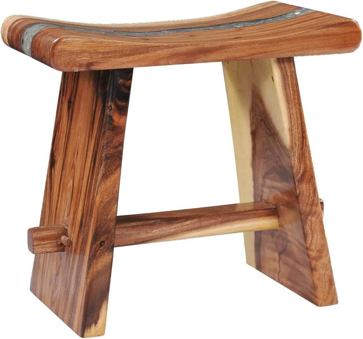 vidaXL Suarholz Massiv Hocker Badhocker Duschhocker Badestuhl Duschstuhl Holzhocker Fusshocker Nacht