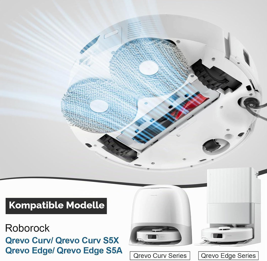 Ersatzteile Zubehörset für Roborock Qrevo Curv/Qrevo Edge/Qrevo Curv S5X/Qrevo S5V/Qrevo Edge S5A St