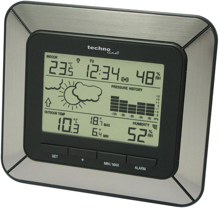 Technoline Wetterstation WS 9273-IT mit Vorhersage von Wettersituationen und Wettertendenz sowie 12h