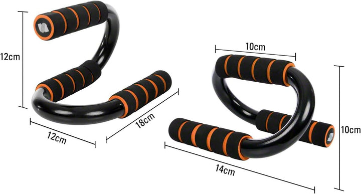 Sport-Tec Push Up Liegestützgriffe, Aufbau Brustmuskeln zu Hause oder im Fitnessstudio, Paar Orange,