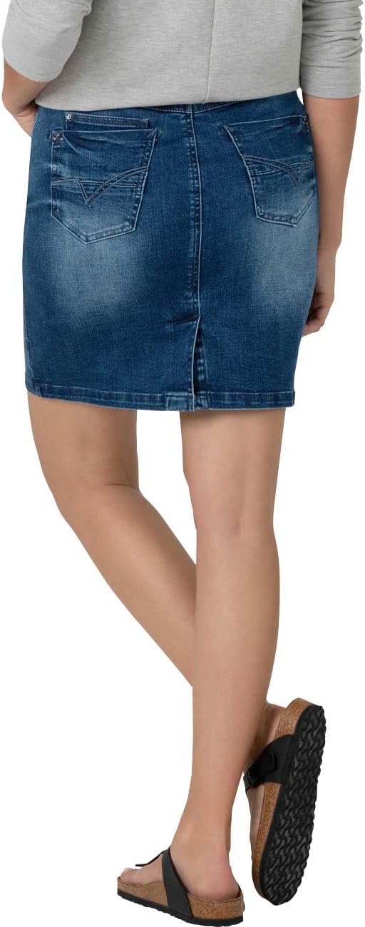 Timezone Damen Marahtz Skirt Rock 24W Rich Royal Blue Wash, 24W Rich Royal Blue Wash