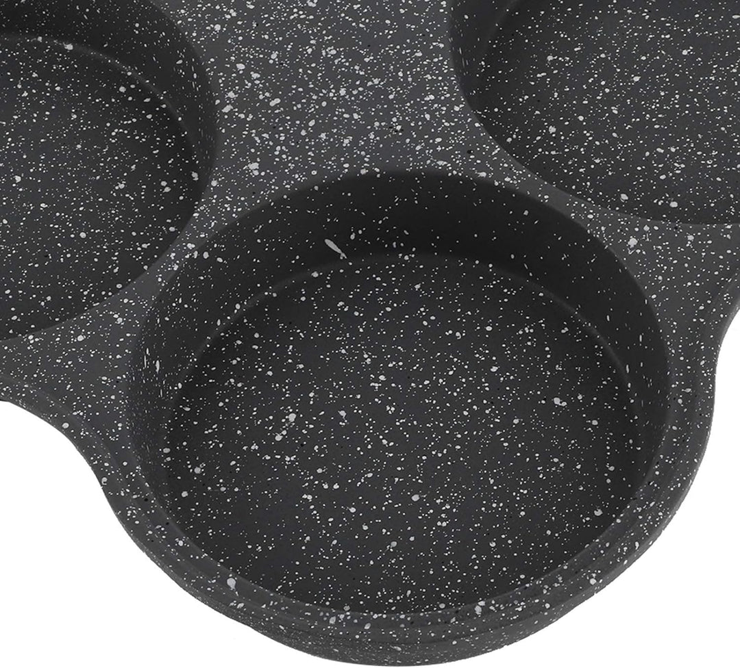 4-Loch-Pancake Pfanne,Non-Stick Omelett-Pfanne Burger Fried Pan Egg Maker mit Abnehmbarer Griff für