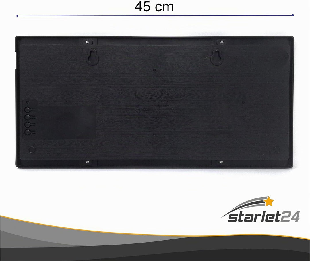 Starlet24 LED Wanduhr mit Datums- und Temperaturanzeige grosse LED-Anzeige 45x22cm (JH4622) Grün, 45