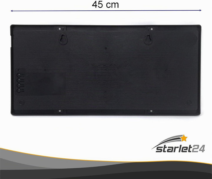 Starlet24 LED Wanduhr mit Datums- und Temperaturanzeige grosse LED-Anzeige 45x22cm (JH4622) Grün, 45
