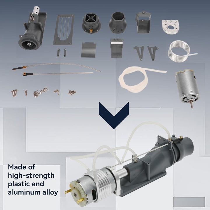 RC Boot Triebwerk, RC Boot Jet Pumpen Drücker Set Graues 26mm Triebwerk Mit 540 Bürstenmotor Kühlerr