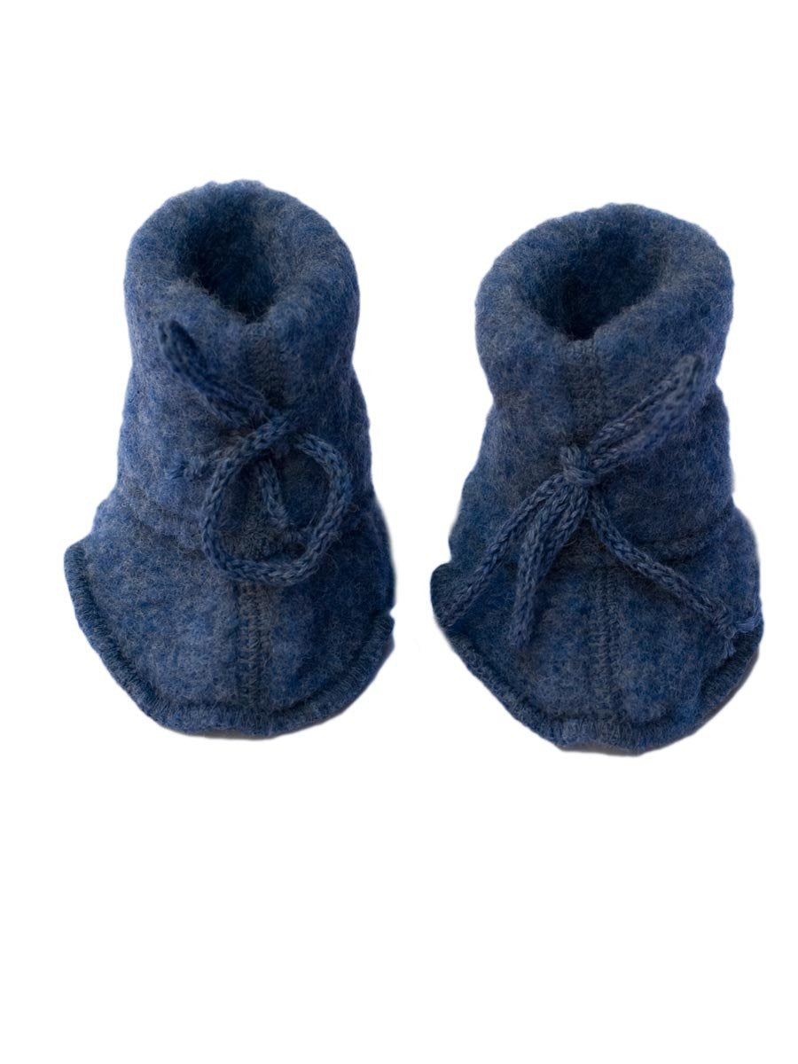 Engel Natur, Baby-Schühchen Fleece, 100% Wolle (kbT) (1, Blau Melange) 50-56 Blau Melange, 50-56 Bla
